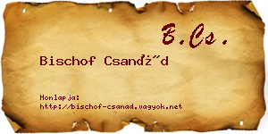 Bischof Csanád névjegykártya